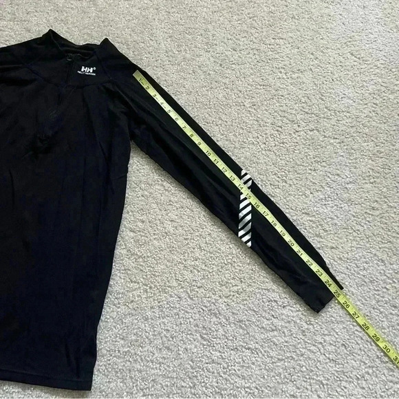 Helly Hansen Base Long Sleeve Shirt Ski Active Stripe Black Men’s Size M 1/4 Zip - Picture 7 of 15